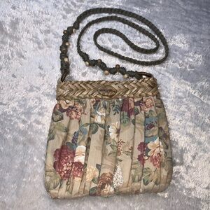 Capelli Straworld Inc. Crossbody Bag – Floral & Woven Detail (2013)